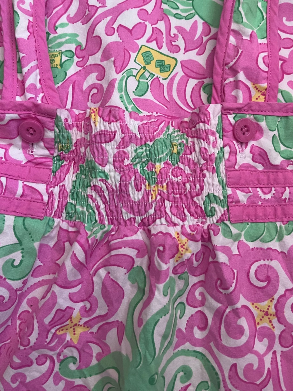 Lilly Pulitzer Girls Shift Dress Size 8 Heading South Octopus Crab Novelty Fun - Picture 9 of 9